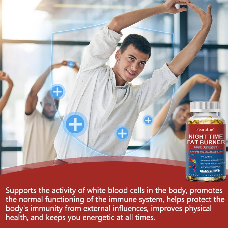 Nighttime Fat Burner - Highly Effective Support for Weight Management and Sleep Fat Burning Powerful Thermogenic Support