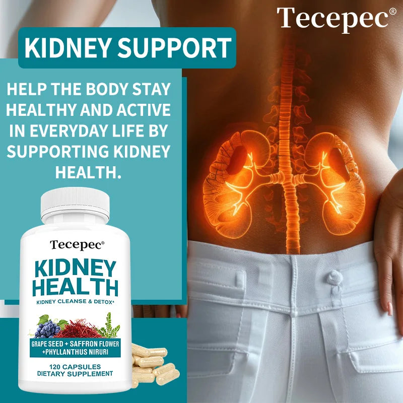 Kidney Health Support Capsules - Supports Blood Circulation and Kidney Health, Grape Seed Extract with Vitamin B6 Magnesium
