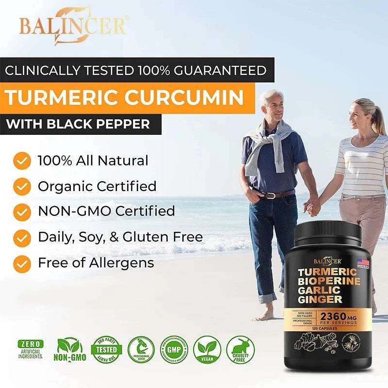 Balincer Turmeric Extract - helps fast absorption of vitamins and anti-inflammatory, joint muscle, immune system health