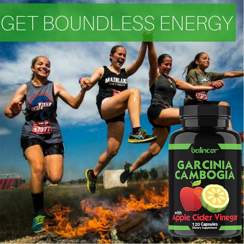 Garcinia Cambogia Extract, Apple Cider Vinegar Weight Loss Supplement - Metabolism Boost, Immune Boost, 120 Capsules