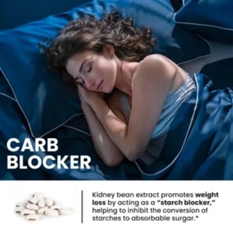 White Kidney Bean, Green Tea Leaf Extract, Nighttime Fat Burner, Boosts Metabolism, Improves Sleep, 120 Capsules