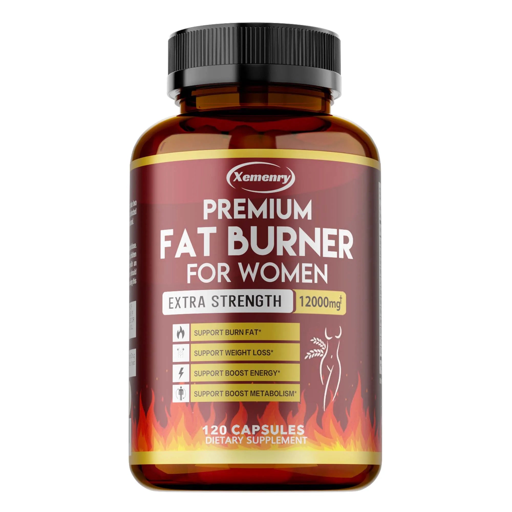 Metabolism Support for Women - Fat Burner, Green Tea Extract, Weight Loss Supplement, Metabolism Booster - 120 Capsules
