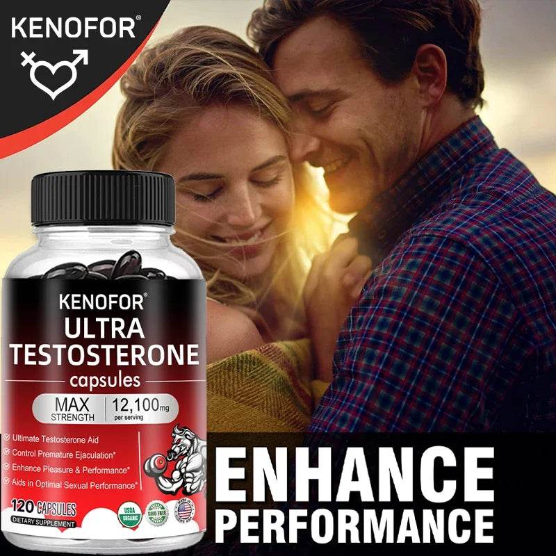 Men's Fitness Enhancer - Supports Improved Efficiency, Speed, Strength, Fatigue Relief, Increased Muscle Mass, 120 Capsules