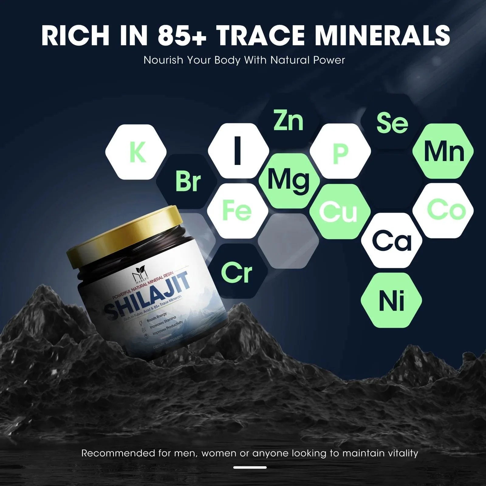 60g 100% Himalaya Pure Shilajit Resin Original Mineral Health Supplement Non-GMO Brain Memory Cognitive Energy Health