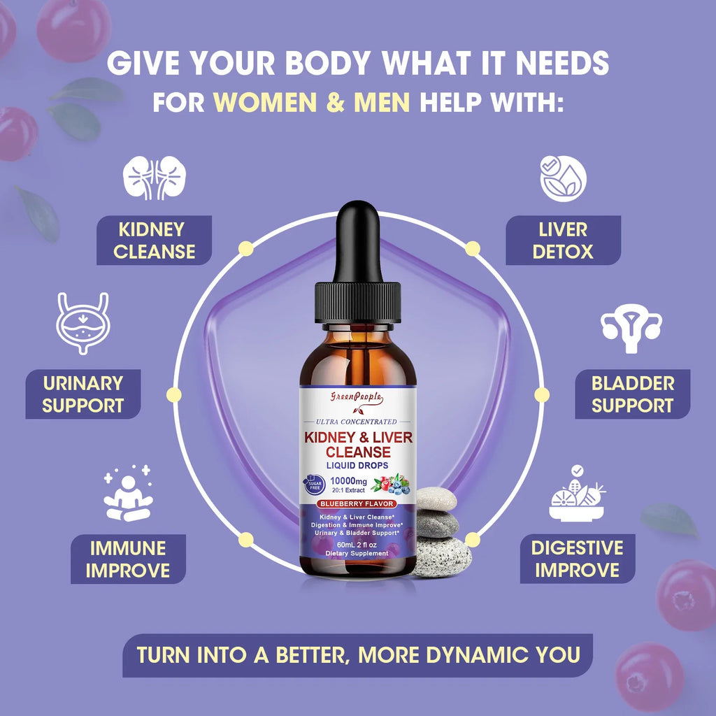 100 Natural 1000mg Cranberry Extract Kidney and Liver Cleansing Drops Urinary & Bladder Health Support