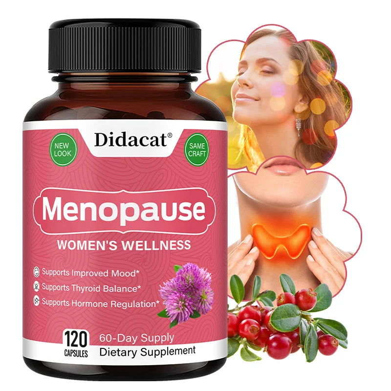 Menopause Relief Capsules - Improves Metabolism, Support Weight Management, Hot Flashes, Night Sweats Mood Supplements for Women