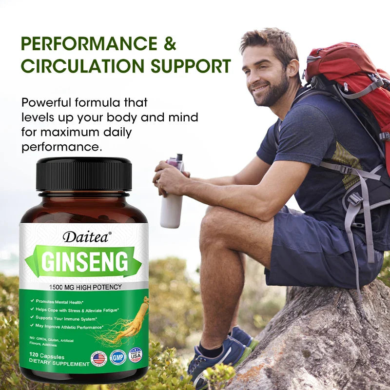 Ginseng Extract Capsules - Improve Immunity and Endurance, Enhance Athletic Ability, and Refresh The Mind