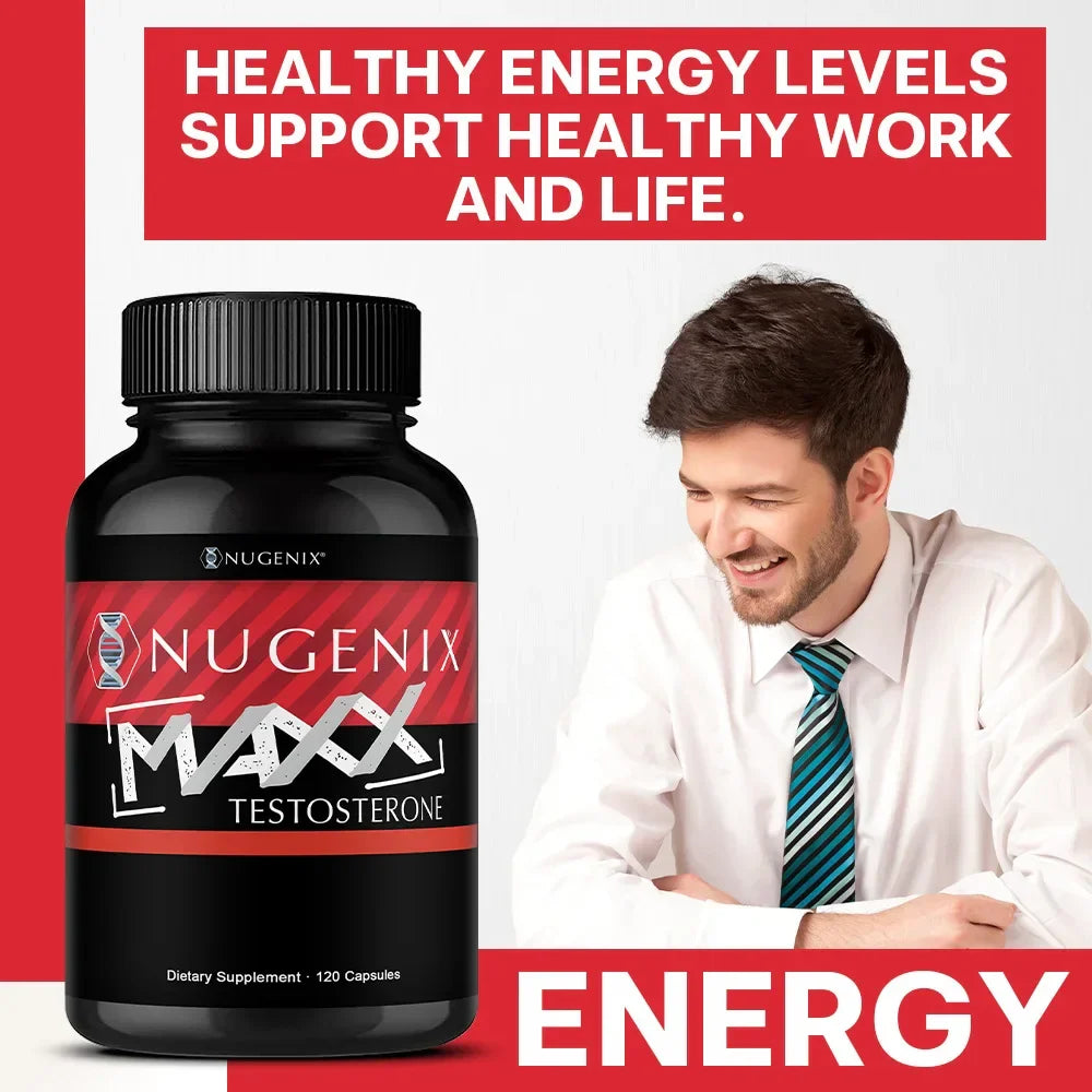 Nugenix Maxx - Male Performance, Endurance, Muscle, Hormone Boosting Formula, 120 Capsules