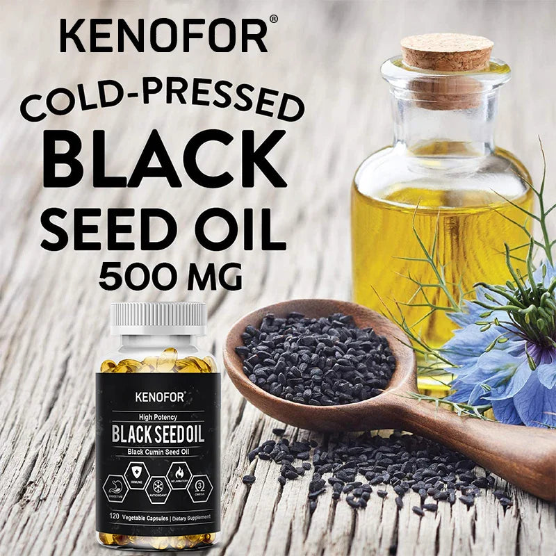 Black Cumin Seed Oil - Organic Black Cumin Seed Oil, with antioxidant and anti-inflammatory properties, digestive health
