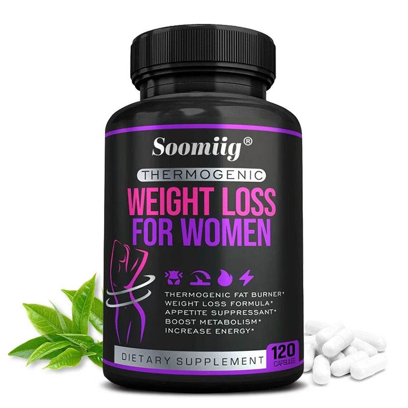 Thermogenic Fat Burner - Natural Appetite Suppressant, Metabolism Booster, Weight Management, Immunity, Metabolism, 120 Capsules