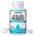 Probiotics 60 Billion CFU - 10 Strains+Organic Prebiotics - Immune, Digestive & Gut Health, Supports Gas, Bloating, 120 Capsules