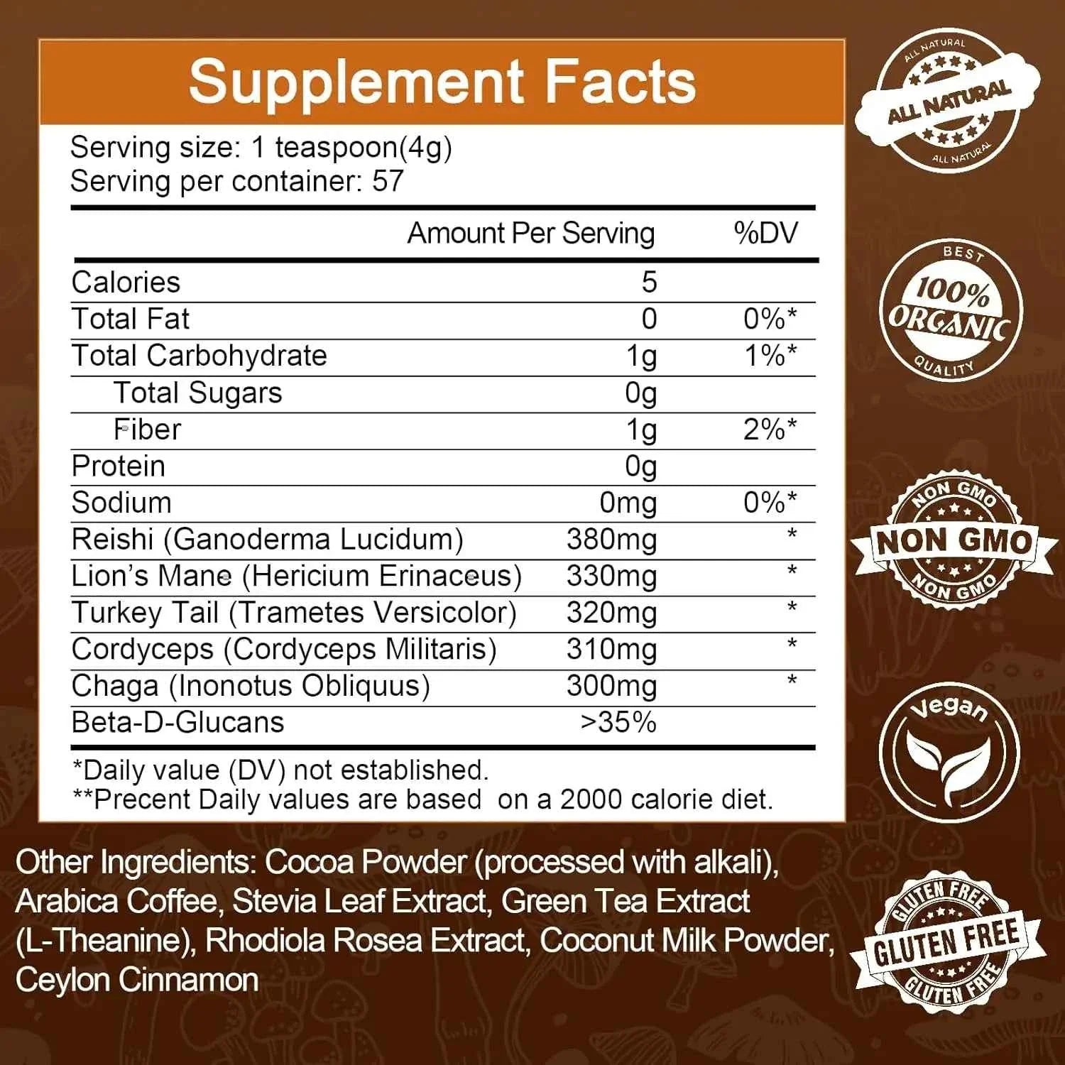  Organic Ground Coffee With Lion's Mane Mushroom