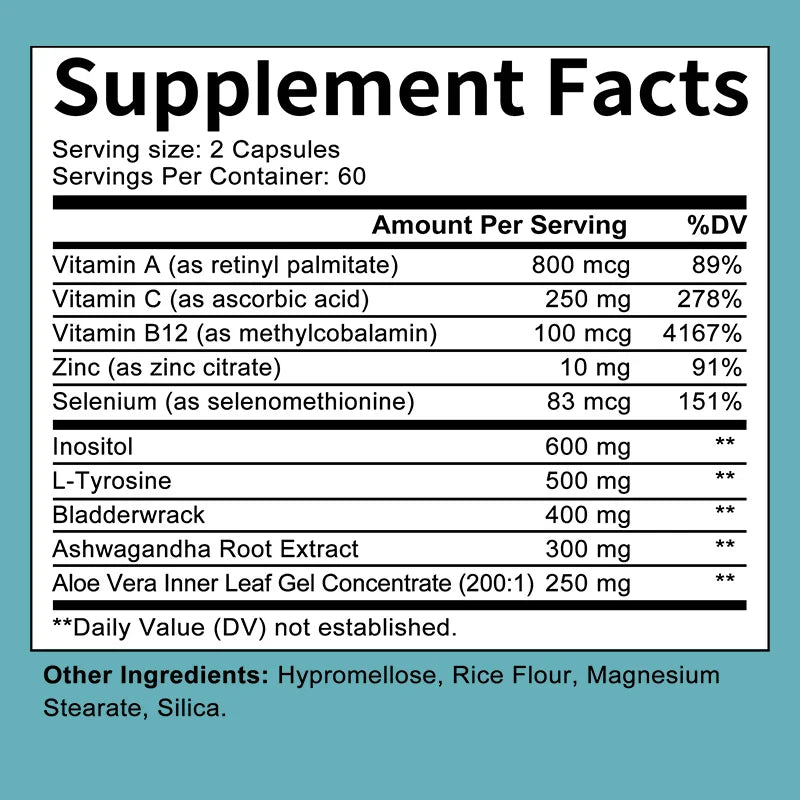 Multivitamin and Mineral Supplement - Supports Immune Health, Regulates Mood, Relieves Fatigue, Balances Blood Sugar