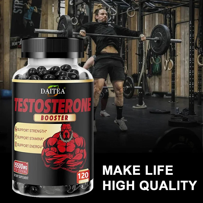 Men's Strength, Energy Booster, Natural Support for Muscle Growth, Stamina & Energy, 120 Capsules