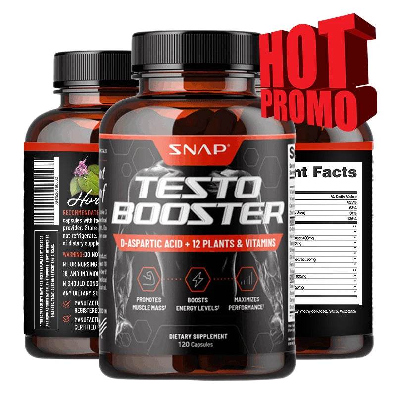 Men's Enhancer - Promotes Muscle Growth, Boosts Natural Energy, Stamina and Strength, 120 Capsules