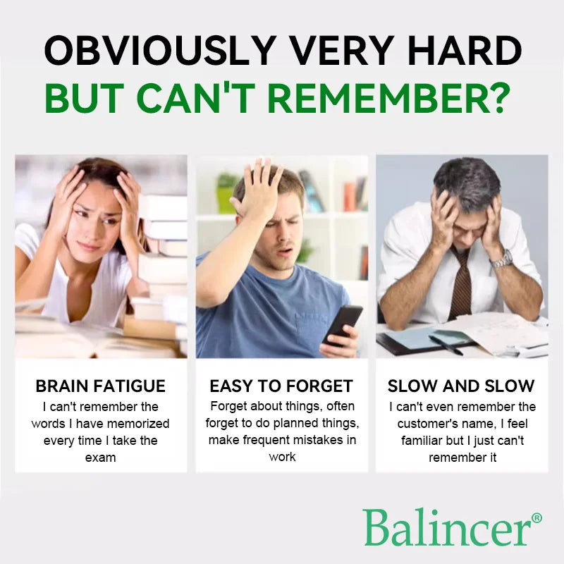 Balincer Ginkgo Leaf Extract Supplement - For Brain, Memory Health - Adult Nootropic Focus Supplement | Non-GMO