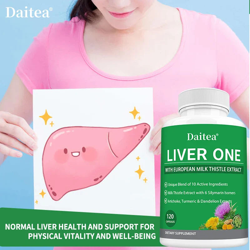 Liver Health Detox Cleanse Capsules, with Milk Thistle, Artichoke, Beetroot & Dandelion, Support Liver Function Vegan Supplement