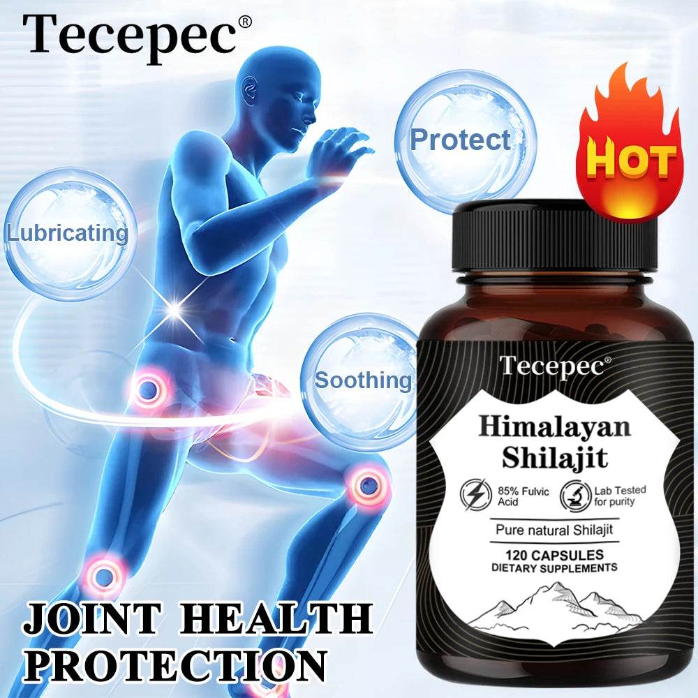 Natural Himalayan Shilajit Capsules - Rich in 85+ Trace Minerals, Good for Brain, Energy, Muscles, Joint Support, Heart Health