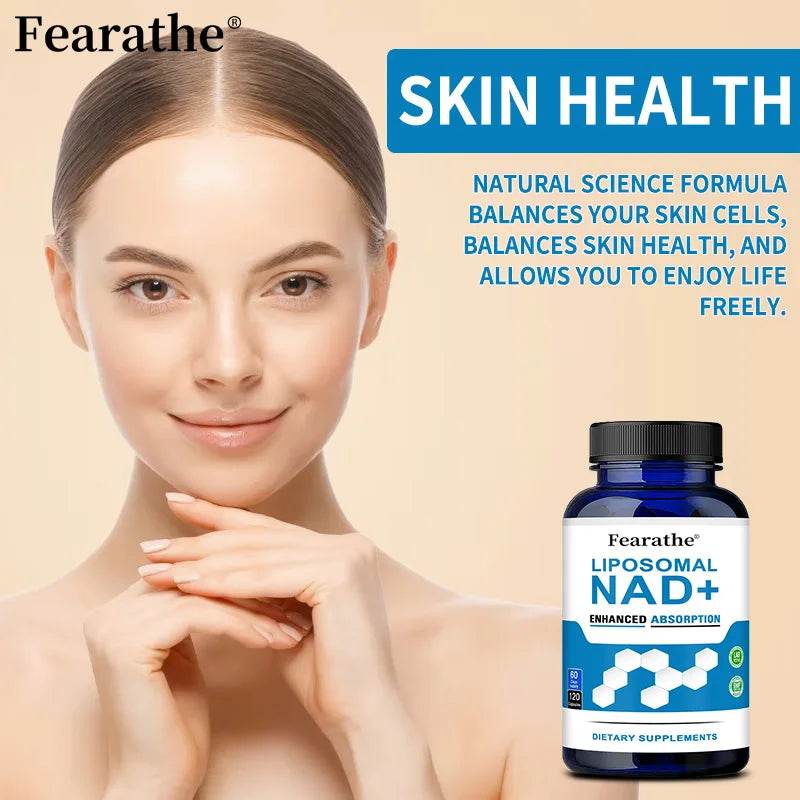VIVALIFER Liposomal NAD+ Supplement for Super Absorption, Anti-Aging, Energy and DNA Repair, Brain Function
