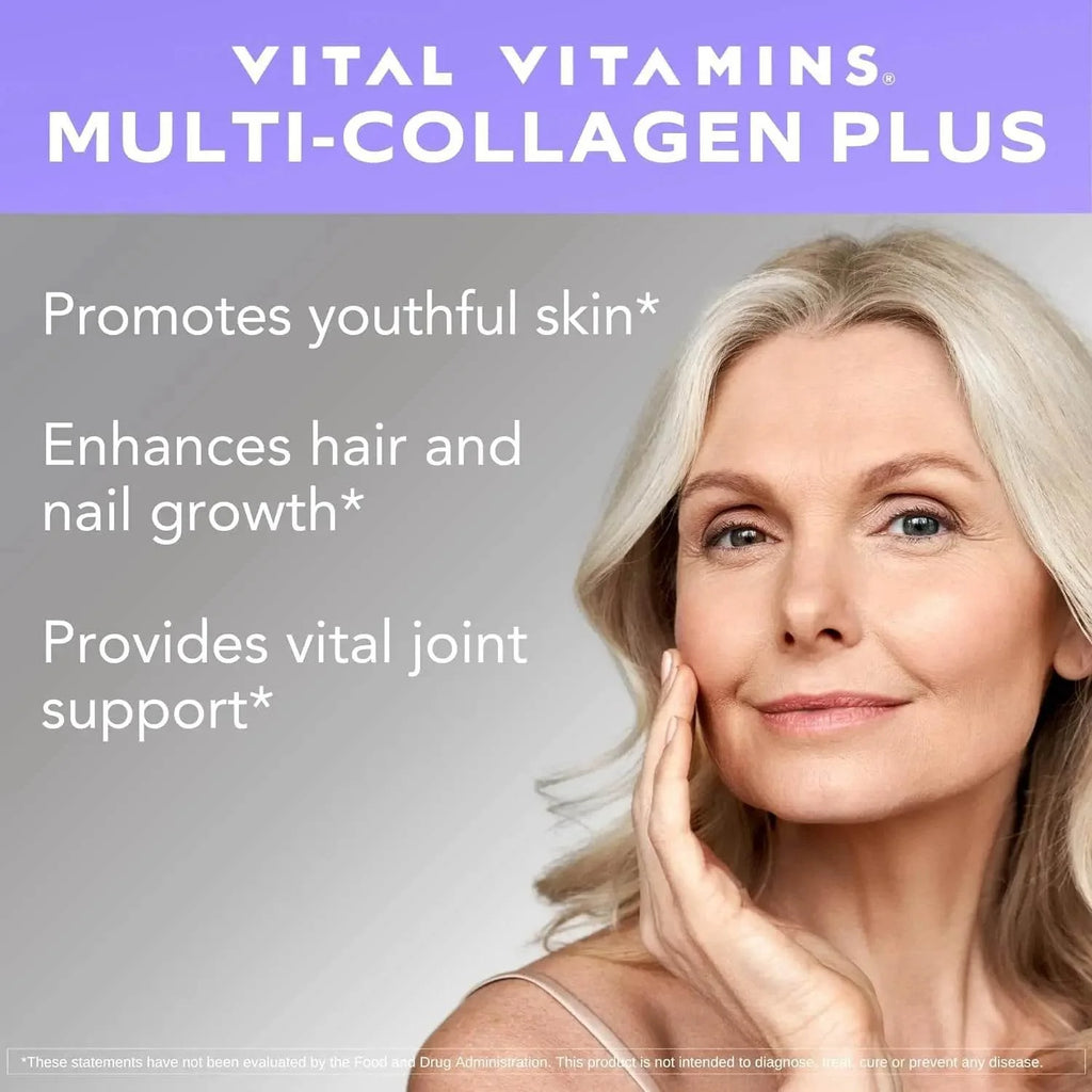 Tecepec Multi-Collagen Supplement - 120 Capsules - for Skin, Hair, Nails, Bones, Tendons, Joints & Gut Health