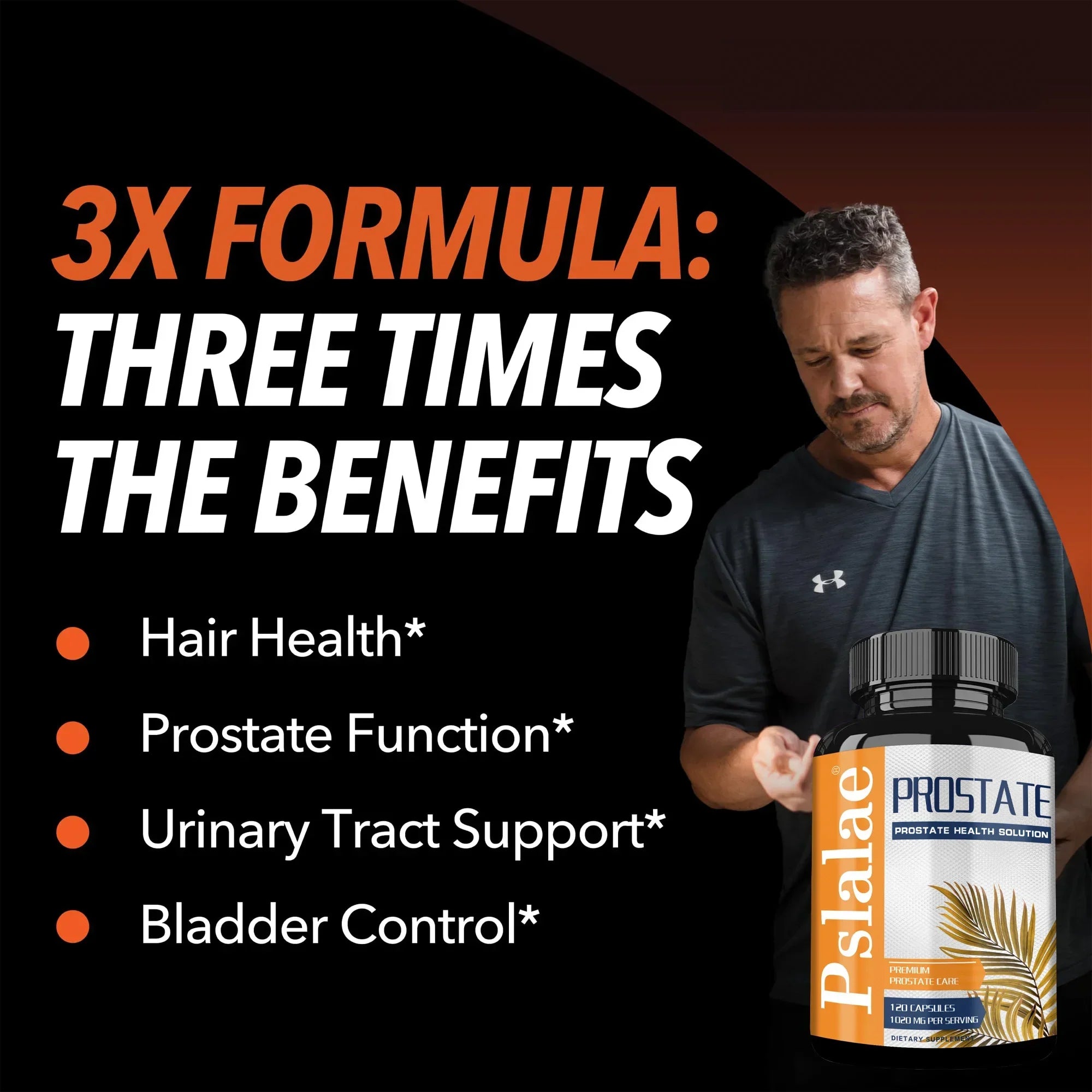 Prostate - Helps Urinary Tract Health, Supports Prostate Health, Reduces Urinary Frequency, Promotes Hair Growth - 120 Capsules