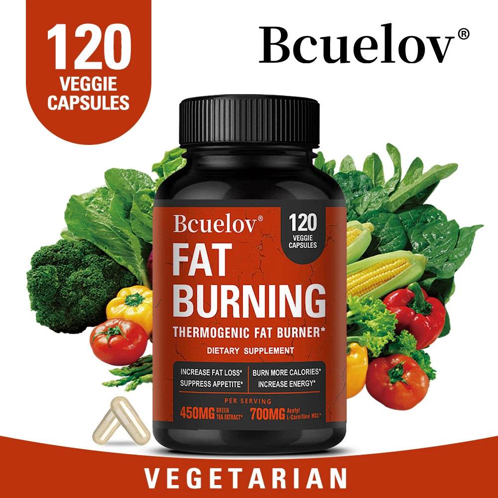 Slimming Capsule Fat Burner, with Acetyl-L-Carnitine, Green Tea Extract and Caffeine - for Healthy Weight Management Supplement