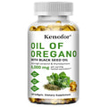 Oregano Oil Softgels - Contains Black Seed Oil, Promotes Digestion and Intestinal Health, Antioxidant, Enhances Immunity