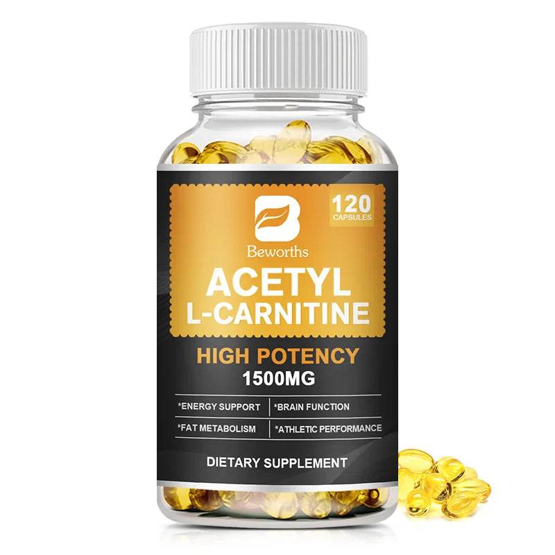 BEWORTHS L-Carnitine Capsules Citruline Promote Muscle Growth Energy Support Anti-fatigue Exercise Dietary Gym Supplement