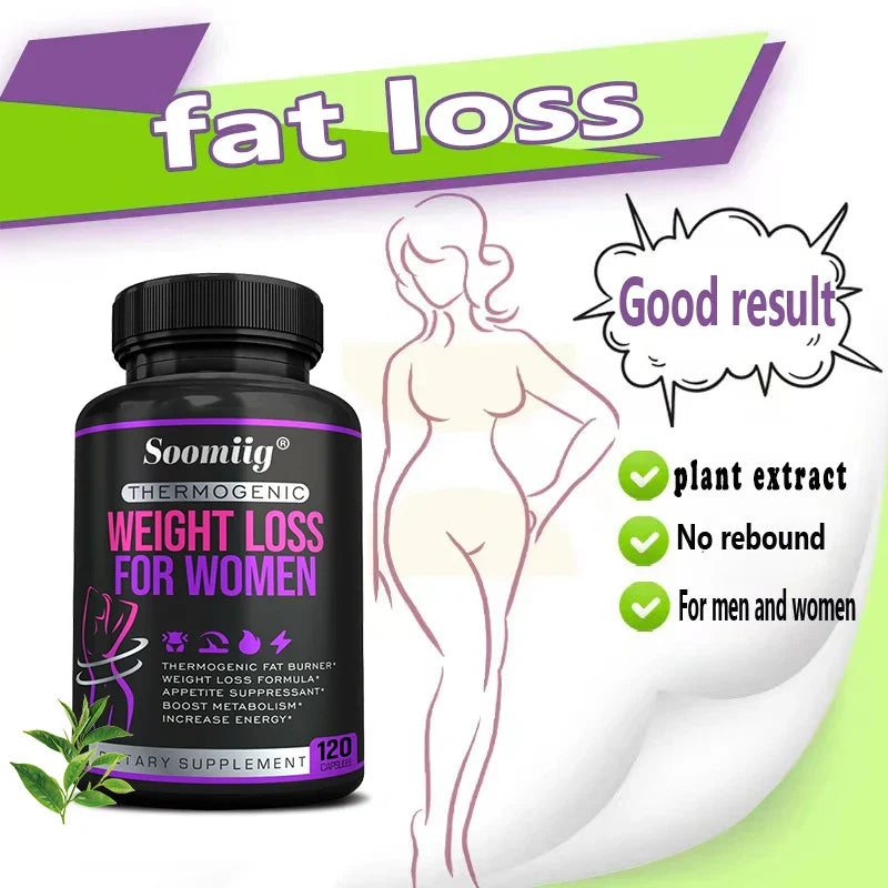 Thermogenic Fat Burner - Natural Appetite Suppressant, Metabolism Booster, Weight Management, Immunity, Metabolism, 120 Capsules