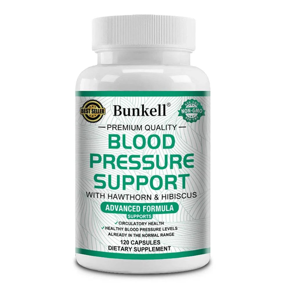 With Hawthorn and Hibiscus Extracts to Support Blood Pressure, Circulation, Cardiovascular and Heart Health, 120 Capsules