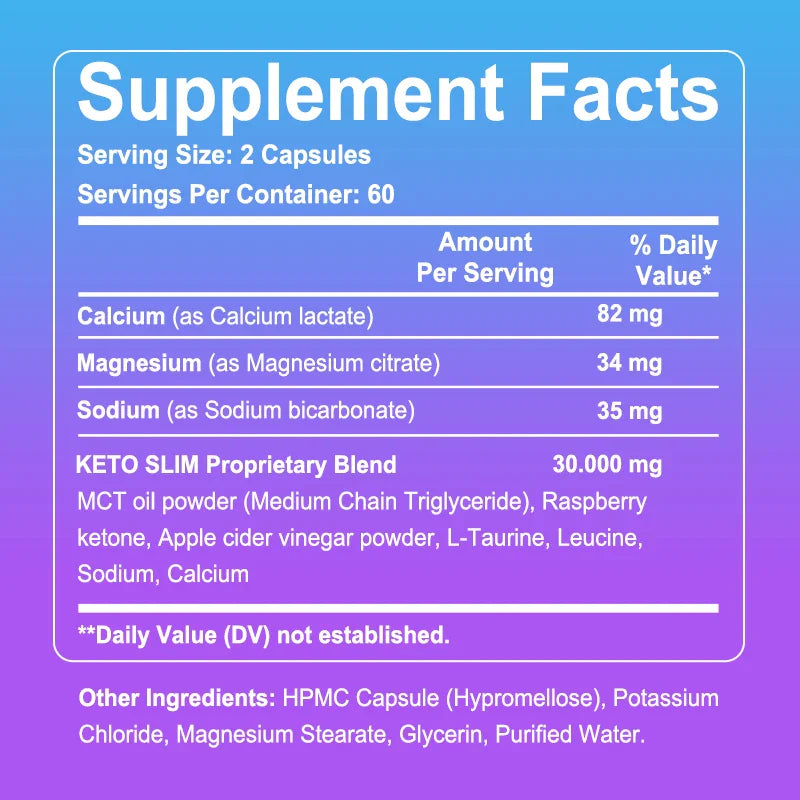 Fat Burner, Weight Loss Supplement, Appetite Suppressant, Energy Supplement, Nutrient Digestion, Support Metabolism