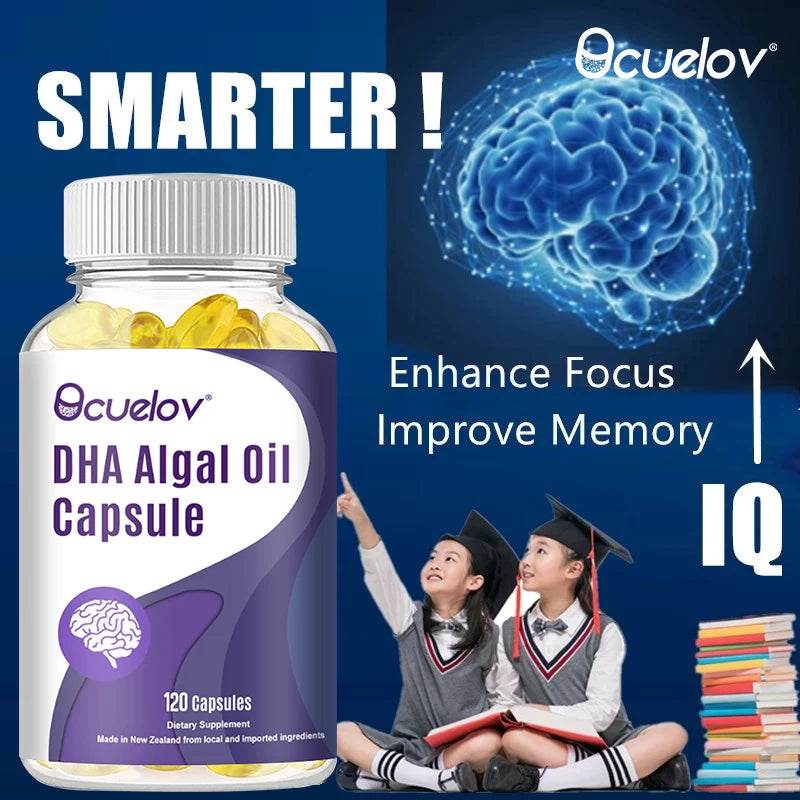 DHA natural algae oil extract, supplement memory and attention, support memory enhancement, protect brain nerves