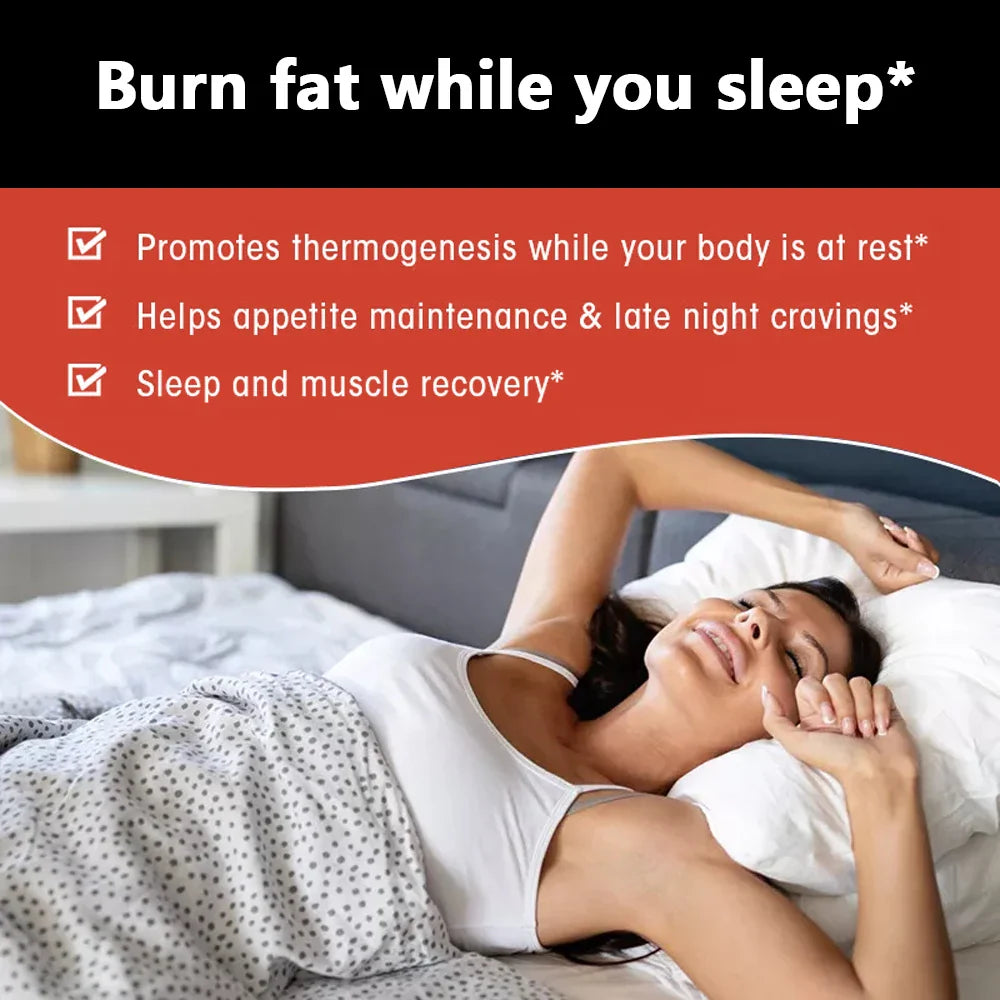 Fat Burning Supplement + Melatonin Supplement - for Sleep, Muscle, Metabolism and Weight Management,Boost Metabolism