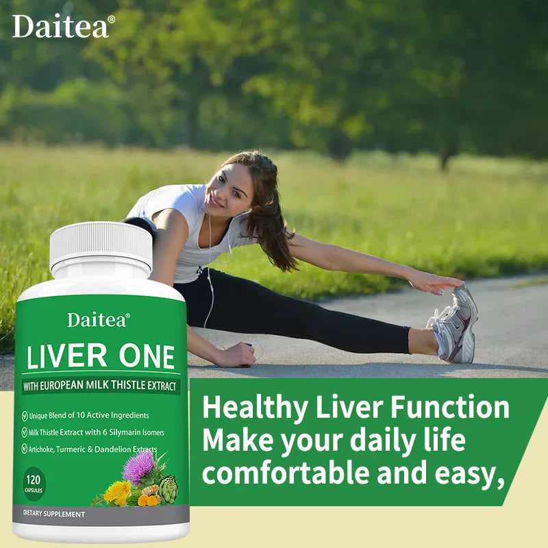 Liver Health Detox Cleanse Capsules, with Milk Thistle, Artichoke, Beetroot & Dandelion, Support Liver Function Vegan Supplement