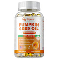 Pumpkin Seed Oil Capsules - Supports Prostate, Bladder,Urinary Tract Health, and Promotes Hair Growth - 120 Capsules