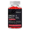 Didacat Omega-3 Krill Oil, Double Strength 1000mg 120 Softgels, Supports Brain Health, Memory, Cognition, Heart and Joint Health