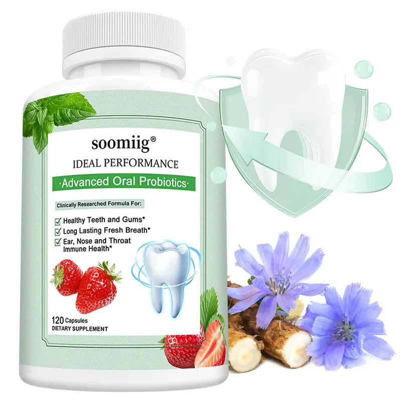 Teeth & Gums Health, Advanced 3.5 Billion CFU Oral/Dental Probiotics for Reduce Mouth Bad Breath, Ear, Nose and Throat Health