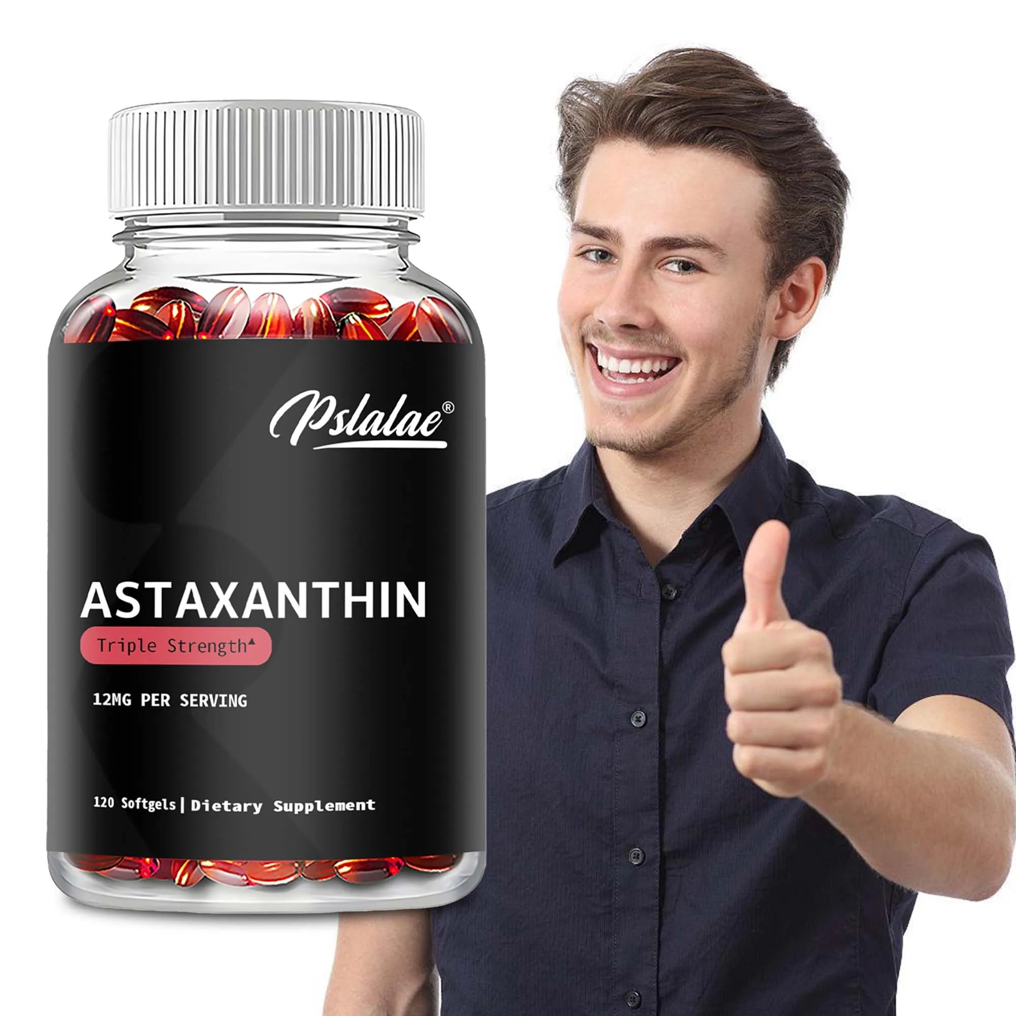 Astaxanthin - Promotes Eye, Joint, Skin and Heart Health, Improves Concentration and Memory  - 120 Capsules