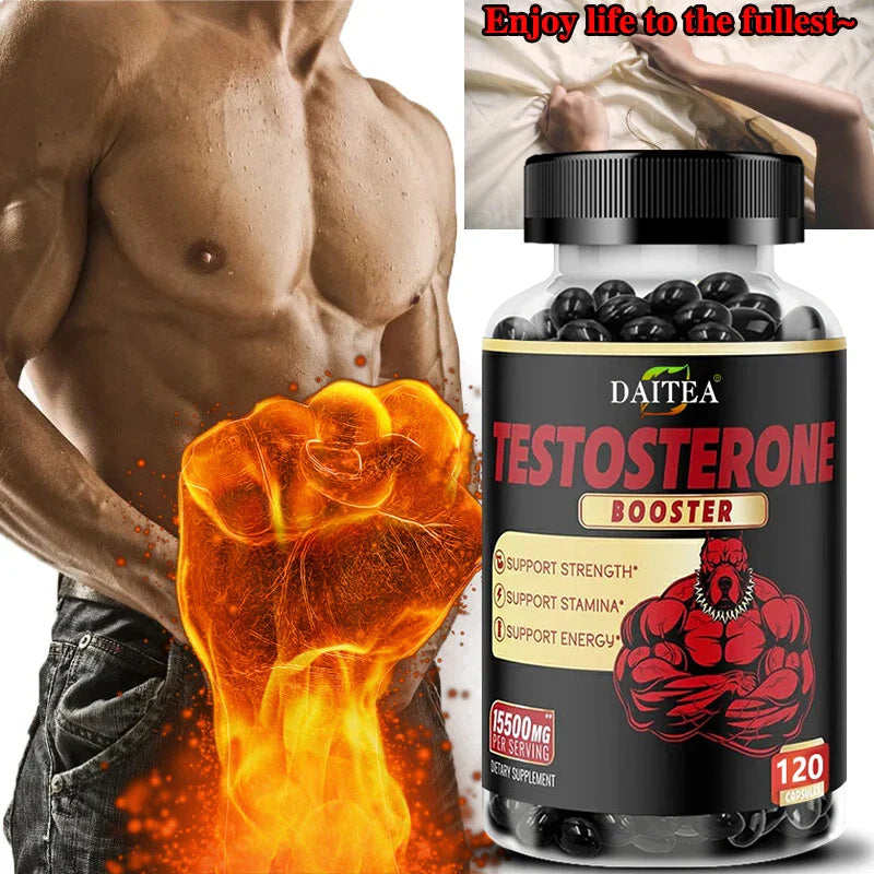 Men's Strength, Energy Booster, Natural Support for Muscle Growth, Stamina & Energy, 120 Capsules