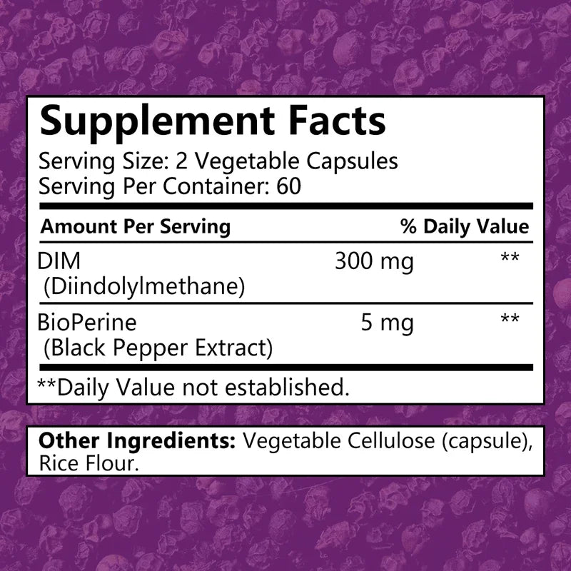 DIM Supplement for Men and Women (Diindolylmethane Estrogen Blocking Supplement, Hormonal Acne, Hormone Balance)