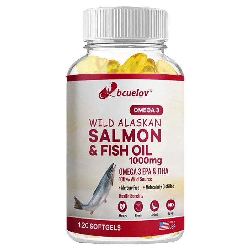 Omega 3 EPA/DHA Fish Oil 1000 mg - Fish Oil Supplement - Supports Heart Health, Pain Relief & Cognitive Function, 120 Capsules