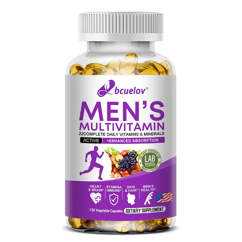Men's Multivitamin - Supports Circulation, Muscle Growth & Immune System, Vitamin & Mineral Supplement, 120 Capsules