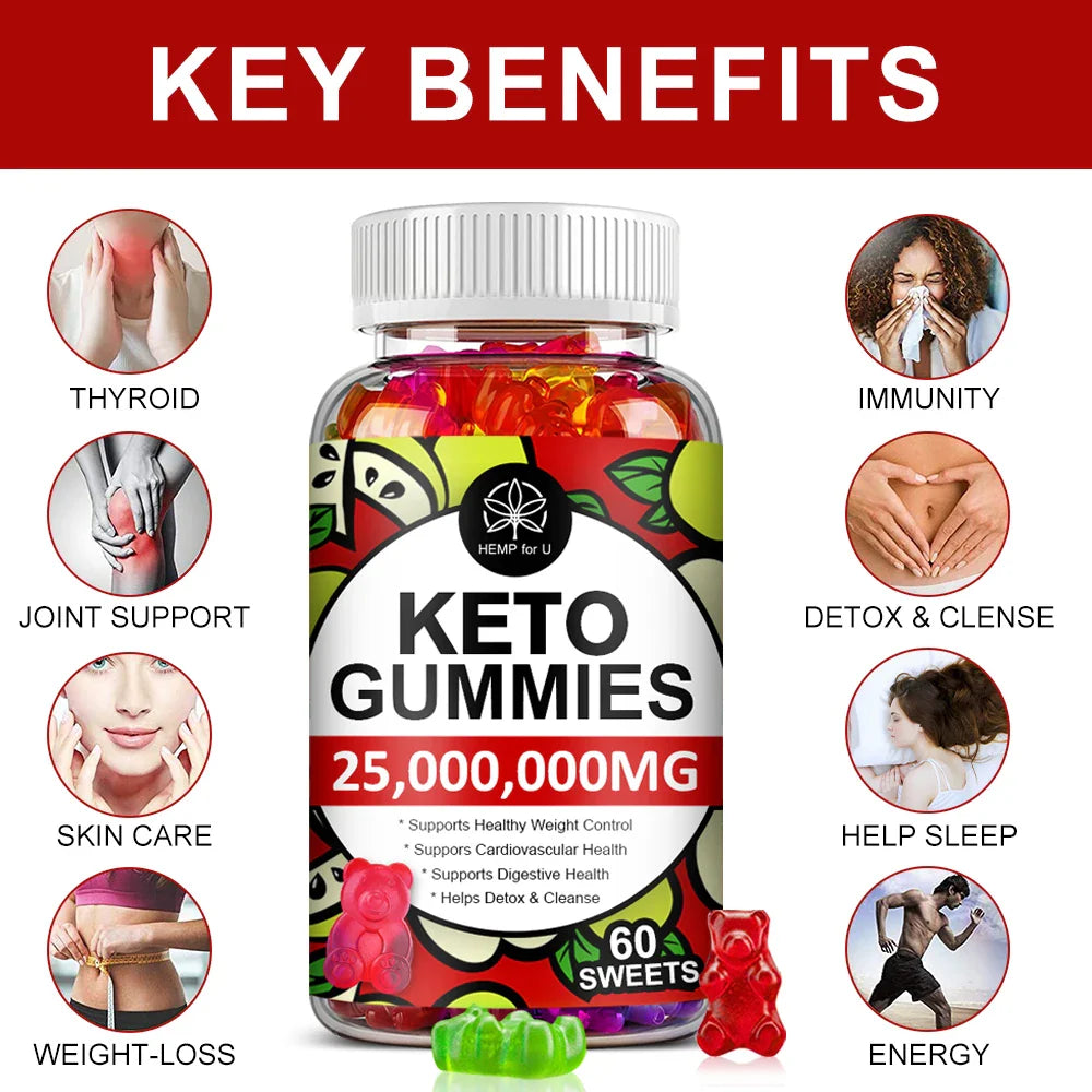 ACV Keto Gummies for Weight Loss for Women and Men - Detox & Cleanse, Digestion, Relax Stress - Apple Cider Vinegar Supplement