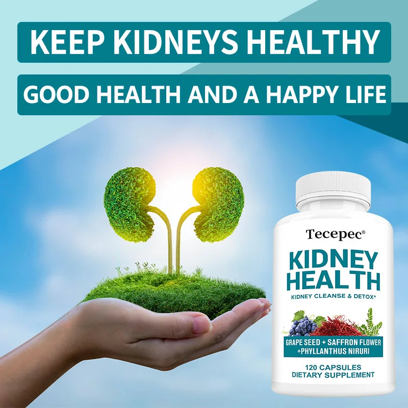 Kidney Health Support Capsules - Supports Blood Circulation and Kidney Health, Grape Seed Extract with Vitamin B6 Magnesium