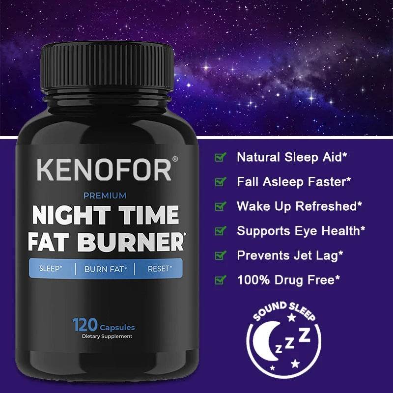 Nighttime Fat Burner - Fat burning booster, helps metabolic cleansing, suppresses and controls appetite during sleep