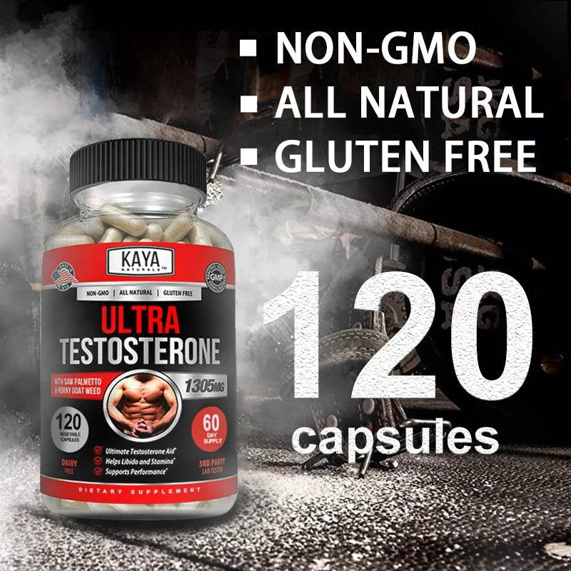 Male Muscle Booster - Natural Workout Supplement To Boost Energy, Endurance and Strength