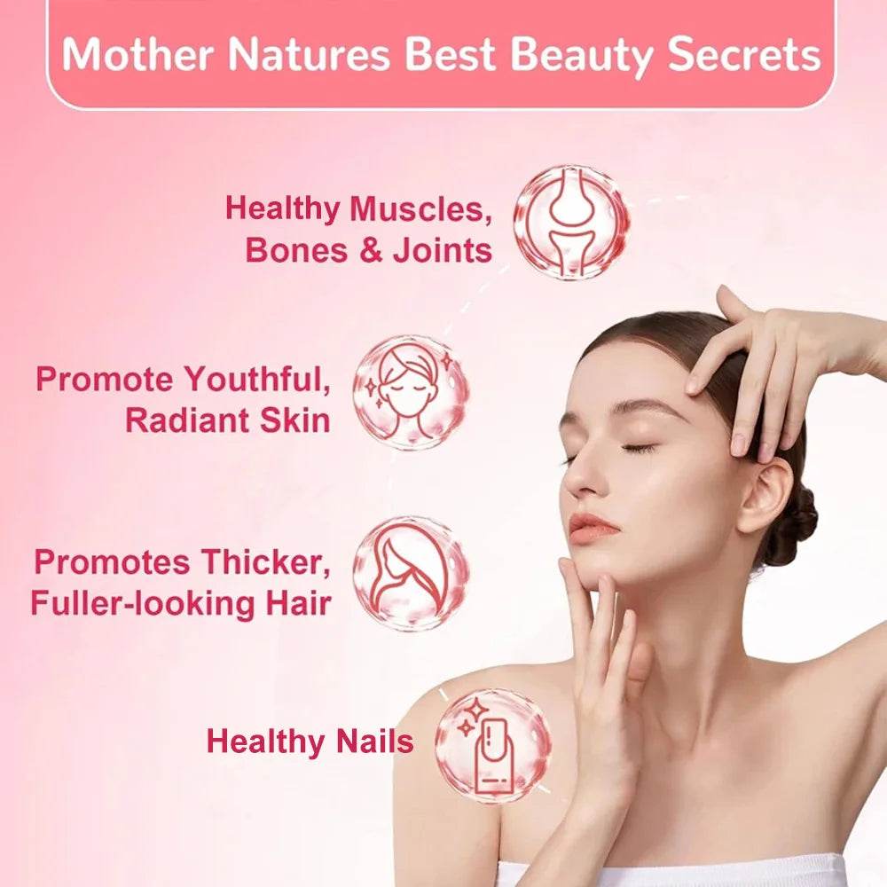 Collagen Complex with Hyaluronic Acid, Biotin - Hydrolyzed Collagen Types I, II, III, V, X; Hair, Skin, Nails, Joint Support