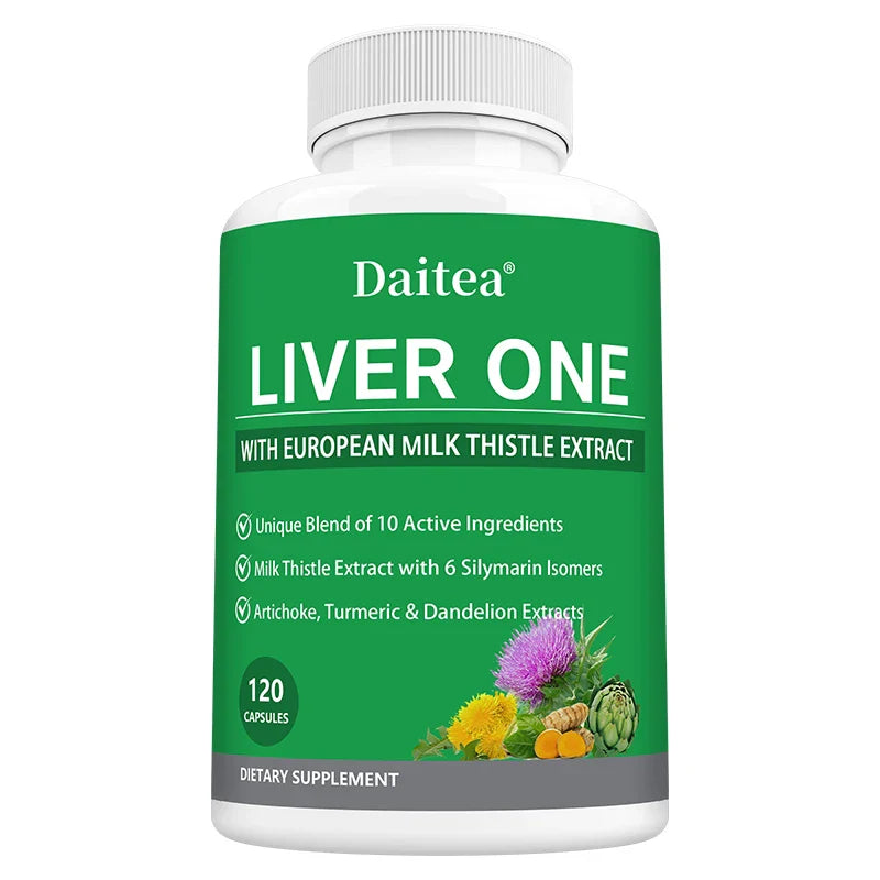 Liver Health Detox Cleanse Capsules, with Milk Thistle, Artichoke, Beetroot & Dandelion, Support Liver Function Vegan Supplement
