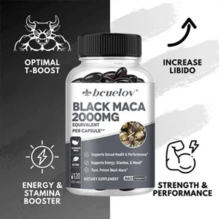 Maca Extract Supplement for Men and Women, Boosts Energy, Stamina and Mood, Strengthens the Body, Relieves Fatigue,
