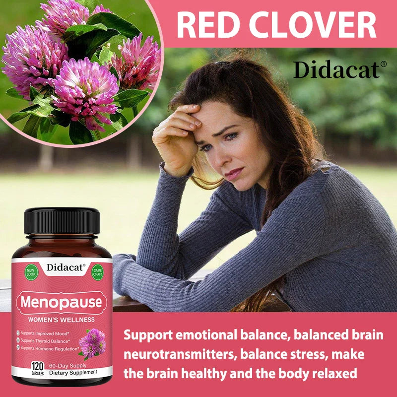 Menopause Relief Capsules - Improves Metabolism, Support Weight Management, Hot Flashes, Night Sweats Mood Supplements for Women